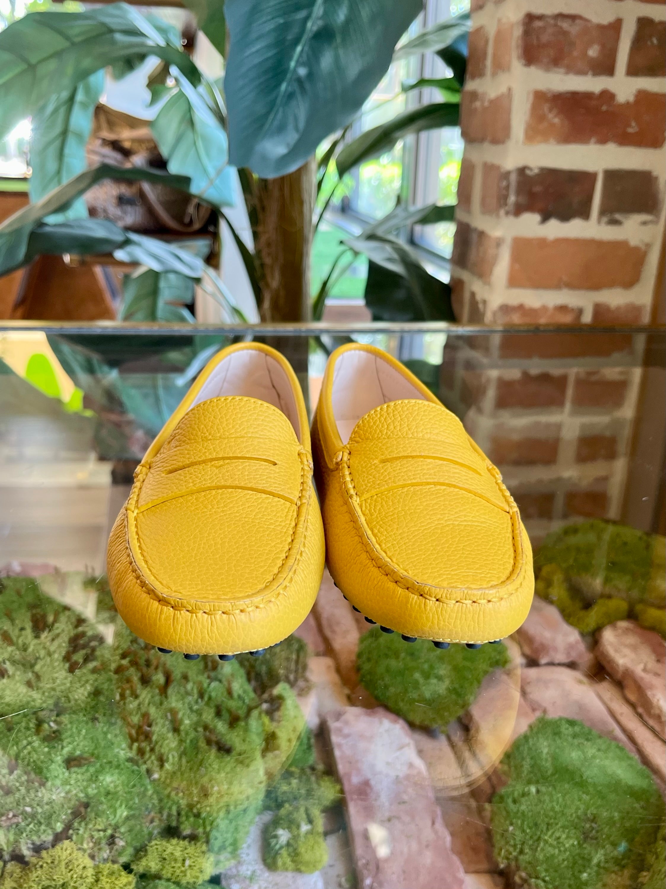 Yellow deals penny loafers