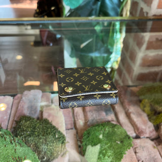 LOUIS VUITTON Mini Brown Monogram Canvas Folding Jewelry Case