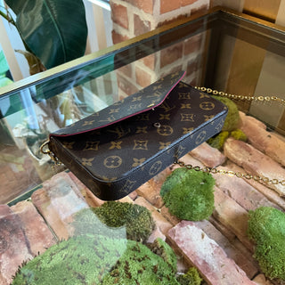 LOUIS VUITTON Felicie Pochette Brown Monogram Canvas Crossbody