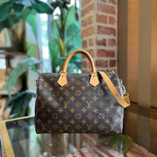 LOUIS VUITTON Speedy Bandouliere 30 Monogram Canvas Satchel