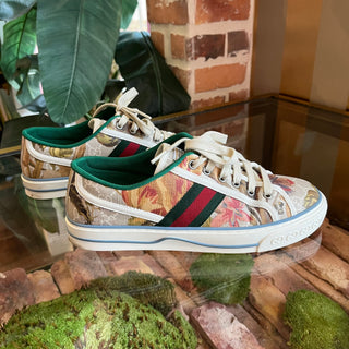 GUCCI 1977 GG Supreme Flora Low Top Sneakers SZ 39