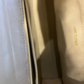 CHANEL Vintage Beige Quilted Lambskin Tassel Bag