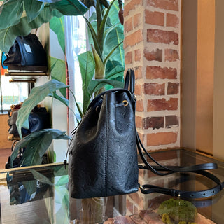 LOUIS VUITTON Montsouris Black Monogram Empreinte Leather Backpack