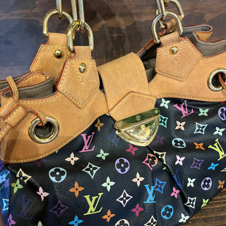 LOUIS VUITTON Ursula Black Monogram Multicolore Canvas Bag