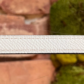 HERMES Gamma Étoupe Swift/Blanc Epsom Calfskin Reversible Belt 13MM