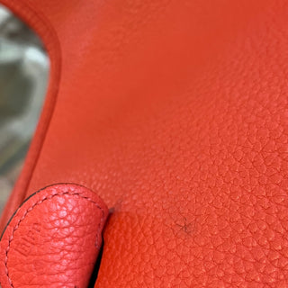 HERMES Evelyne PM III Bougainvillea Clemence Leather Crossbody Bag