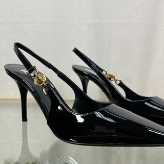 VERSACE 95' SlingBack Pumps 85mm Black SZ36