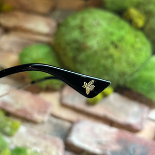 GUCCI GG0061S Black/Gold Round Sunnies