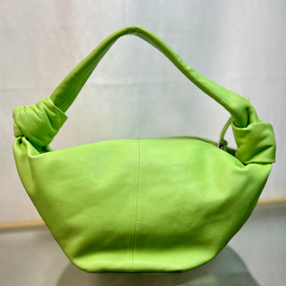 BOTTEGA VENETA Light Green Napa Leather Double Knot Small Hobo Bag