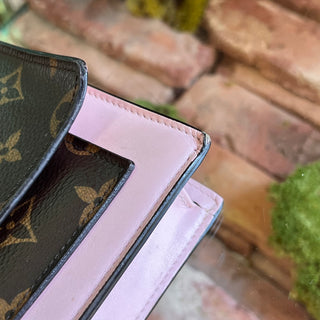 LOUIS VUITTON Flore Monogram Canvas Wallet On Chain Crossbody Bag