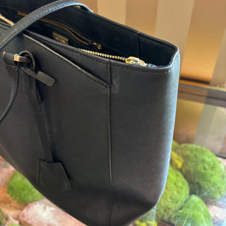 TORY BURCH Black Robinson Saffiano Tote