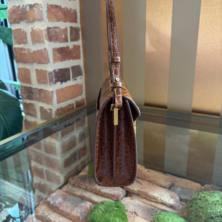 SAINT LAURENT Embossed Leather Cassandre Mini