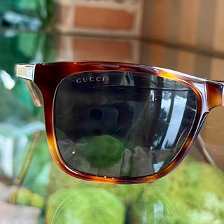 GUCCI GG0381S Brown Tortoise Square Acetate Sunglasses