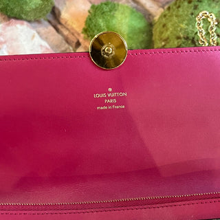 LOUIS VUITTON Flore Wallet Fuchsia Monogram Chain Crossbody