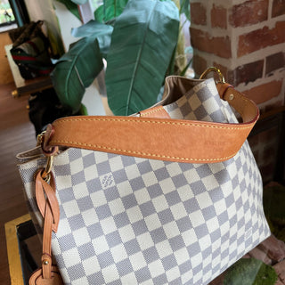 LOUIS VUITTON Graceful PM Damier Azur Canvas Hobo Bag