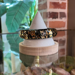 LOUIS VUITTON Black Resin Swarovski Inclusion WideBracelet