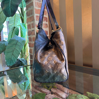 LOUIS VUITTON Limited Edition Richard Prince Mixed Blue Monogram Heartbreak Jokes Tote Bag
