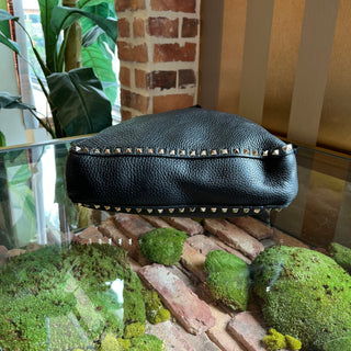 VALENTINO GARAVANI Messenger Black Pebbled Leather Crossbody Bag