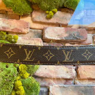 LOUIS VUITTON Brown Monogram Coated Canvas Belt 30/90
