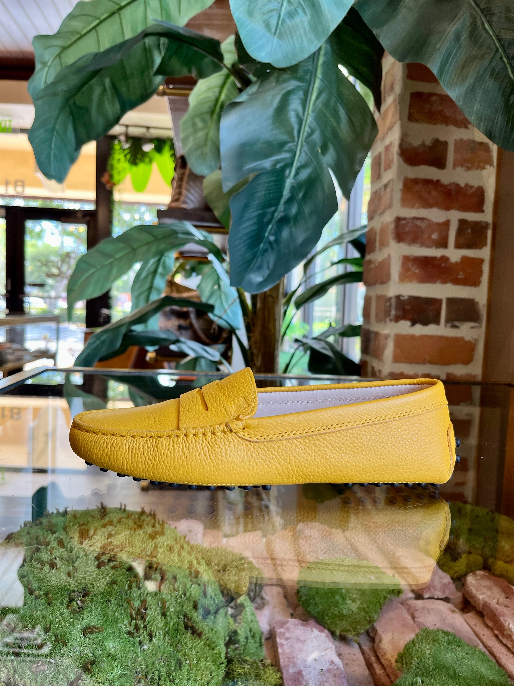 TODS Yellow Penny Loafers sz36
