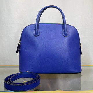 CELINE Dome Royal Blue Leather Satchel TS3737