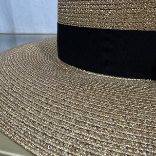 GUCCI Lamé Papier Gold Hat