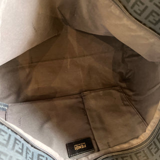 FENDI Charm Black Zucchino Canvas Vintage Tote