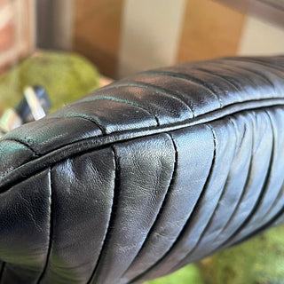 SAINT LAURENT Rive Gauche Mombasa Black Leather Vintage Hobo Bag