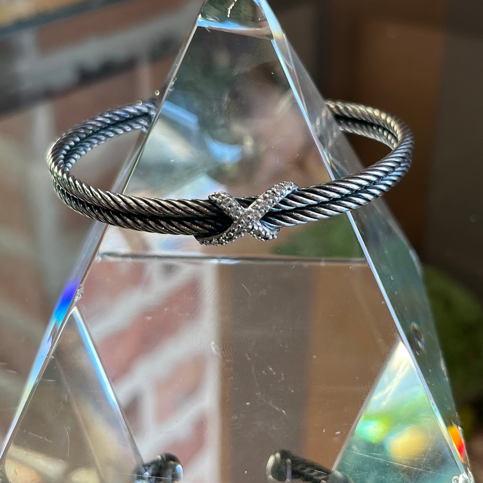 DAVID YURMAN Diamond x Cable Bracelet
