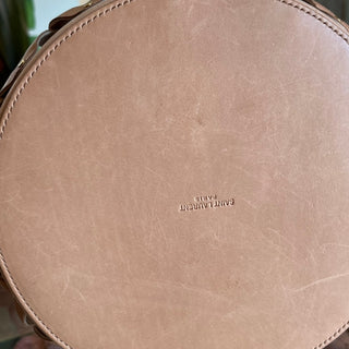 SAINT LAURENT Studded Seau Coeur Vegetable Tanned Calfskin Vintage Brown Bucket Bag