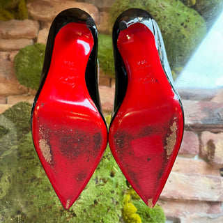 CHRISTIAN LOUBOUTIN So Kate120mm Black Patent Leather Pumps SZ 38.5 (US 8.5)