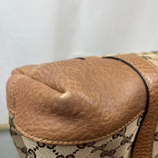 GUCCI GG Supreme Twins Medium Brown Tote