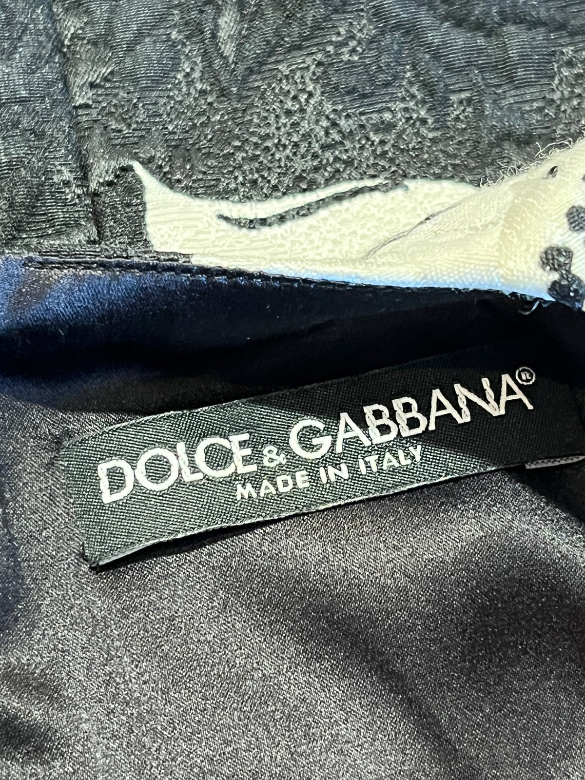 DOLCE &amp; Gabbana Black Floral Appliqué Embroidered Knee Length Dress SZ38(2US)