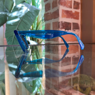 CELINE CL414468/S Blue Transparent Acetate Cat Eye Sunglasses
