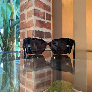 SAINT LAURENT SL M119 BLAZE YSL Black Acetate Oversized Sunglasses
