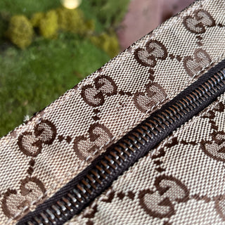 GUCCI GG Web Canvas Double Pocket Belt Bag