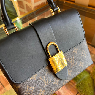 LOUIS VUITTON Locky BB Black Monogram Canvas Top Handle Bag
