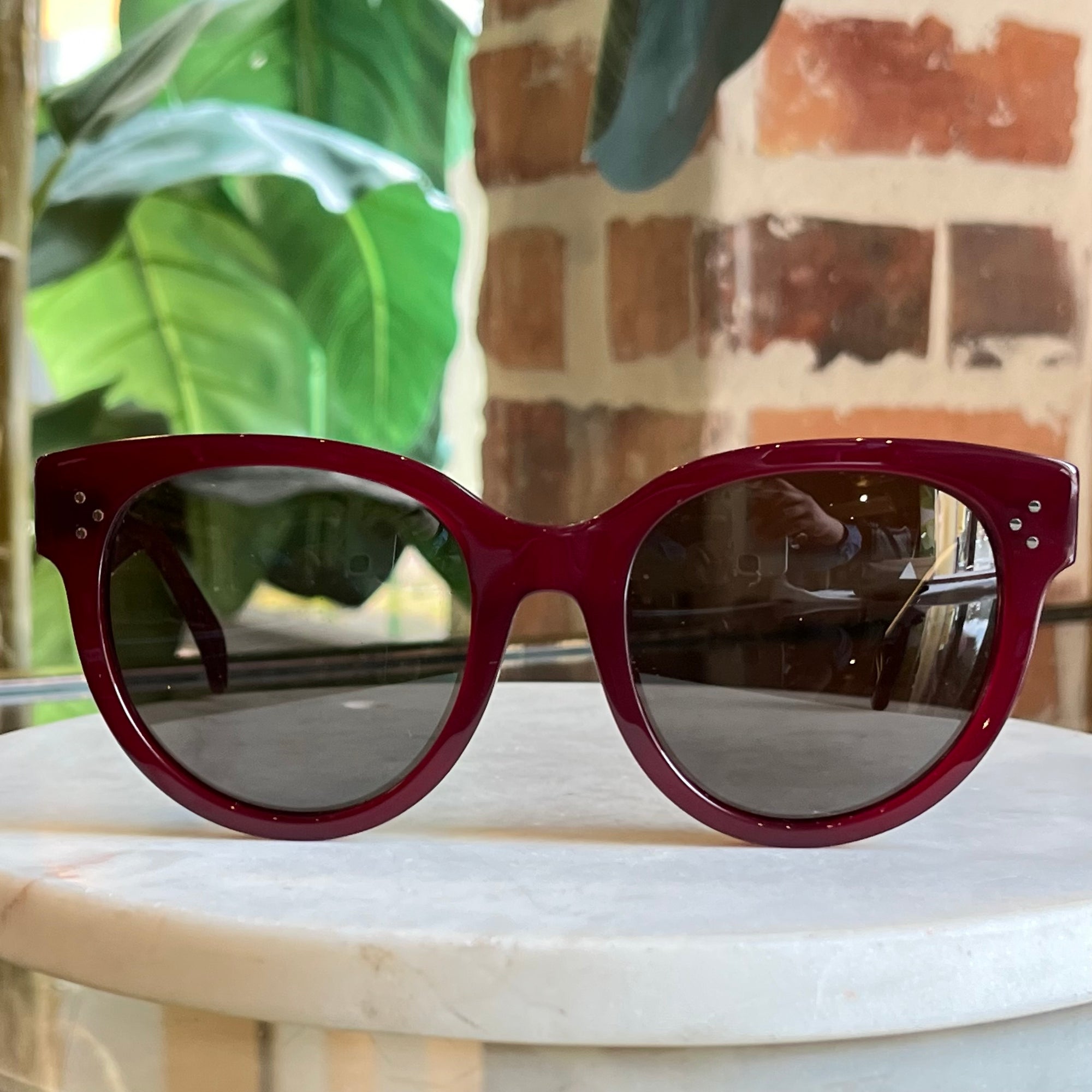 CELINE CL41386/F/S Red New Audrey Sunglasses