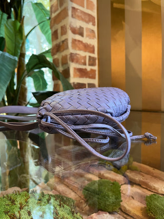 BOTTEGA VENETA Purple Intrecciato Bulb Shoulder Bag