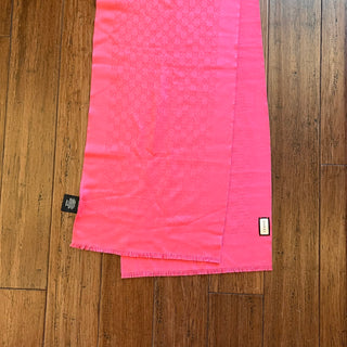 GUCCI Hot Pink GG Cashmere Scarf