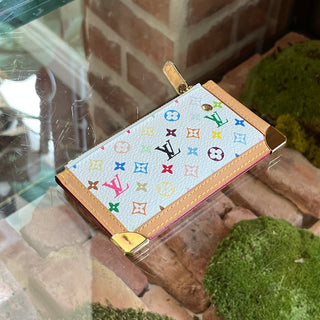 LOUIS VUITTON Multicolor White Monogram Canvas Vintage Key Cles