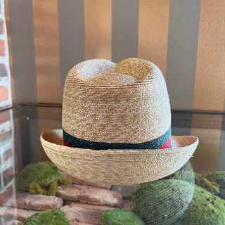 GUCCI Raffia Web Stripe Fedora Hat SZ 57 (M)