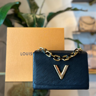 LOUIS VUITTON Black Epi Twist Slim