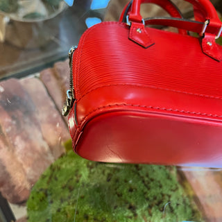 LOUIS VUITTON Alma Nano Coquelicot Epi Leather Shoulder Bag