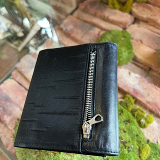 PRADA Lambskin Nylon Bifold Triangle Enamel Wallet