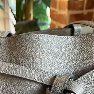 CELINE Small Phantom Belt Cabas Mineral Soft Grained Calfskin Tote