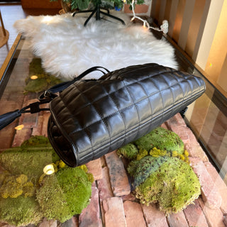 GUCCI Deco Medium Black Leather Quilted Tote