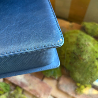CHANEL Blue Perforated Medium Boy Bag