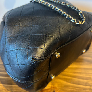 CHANEL Quilted CC Drawstring Bucket Bag