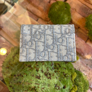 DIOR Wallet Gray Jacquard Bloom Card